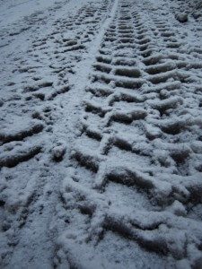 Snow Tire marks