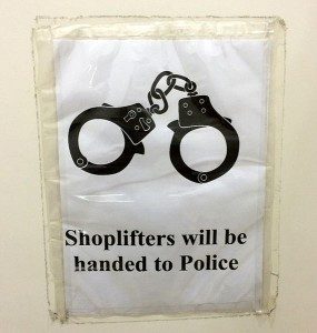 Shoplifters warning