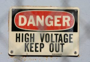 Danger High Voltage Sign