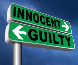 innocent and guilty sign
