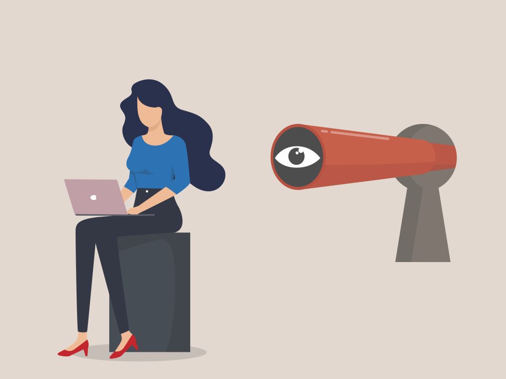 Woman feeling stalked