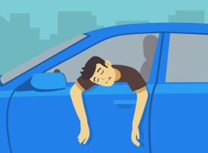 sleeping in car