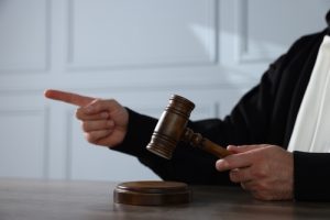 judge entering sentence