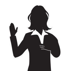 courtroom witness swearing in on bible
