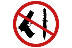 No weapons allowed